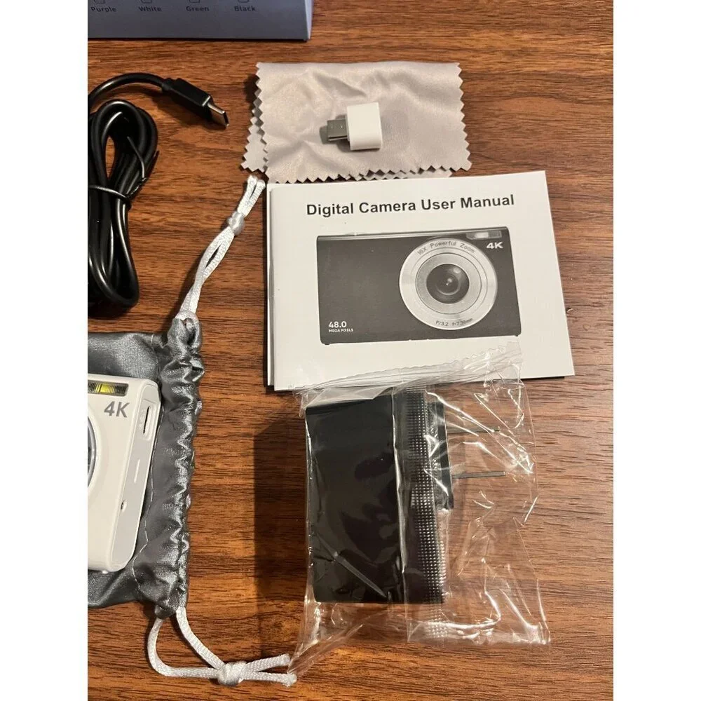 Digital Camera 4K White Photography Vlogging Influencer Travel